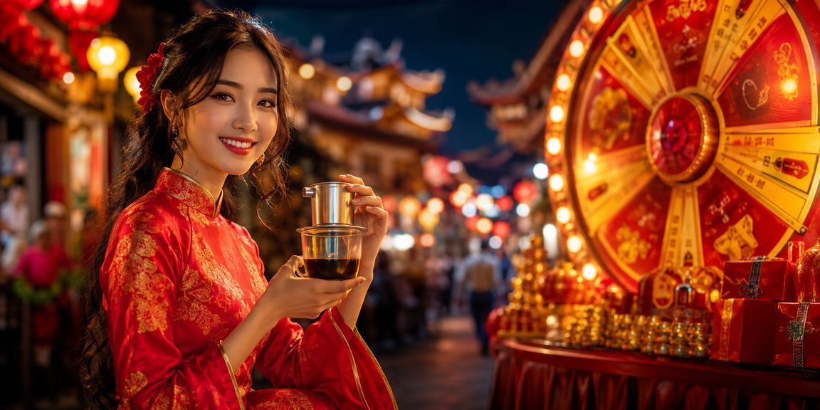 Người dùng Huế nhâm nhi cà phê và tham gia chương trình quay số may mắn trực tuyến
