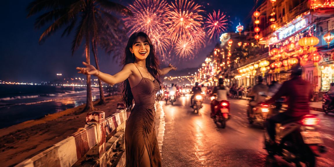 Người dùng Mũi Né xem kèo thể thao và kiểm tra bonus trên điện thoại bên biển